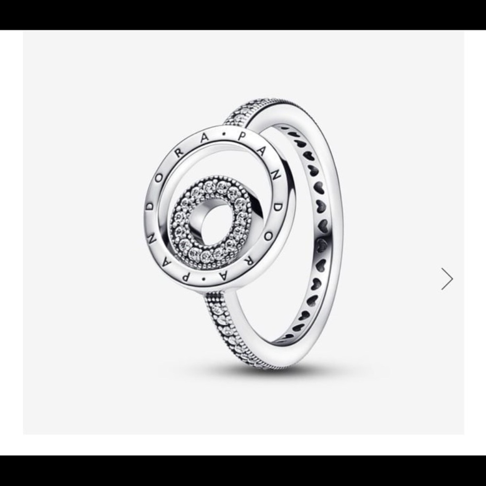 - - Pandora Signature Logo Circles Pavé Ring size 6